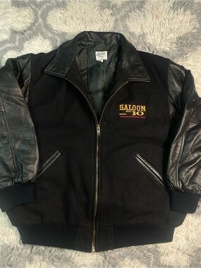 Vintage Deadwood Saloon No. 10 RARE Deadman's Hand Men's L Retro Varsity Jacket